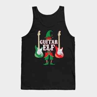 Guitar Elf - Christmas Gift Idea for Guitarists graphic print Tank Top